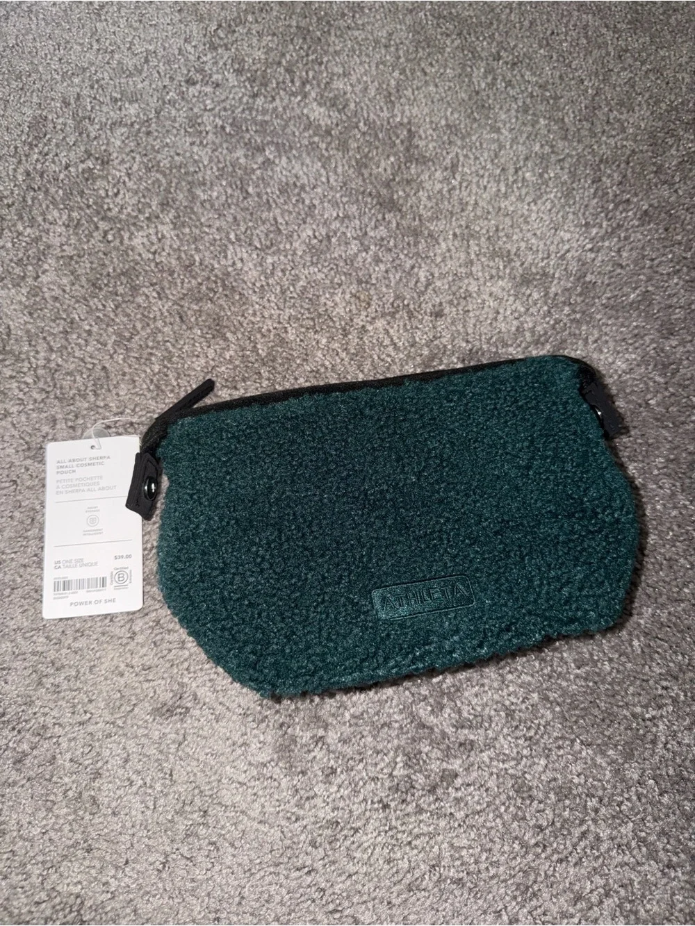 Athleta All About Sherpa Small Cosmetic Pouch